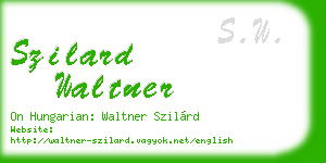 szilard waltner business card