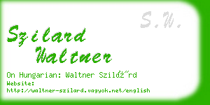 szilard waltner business card